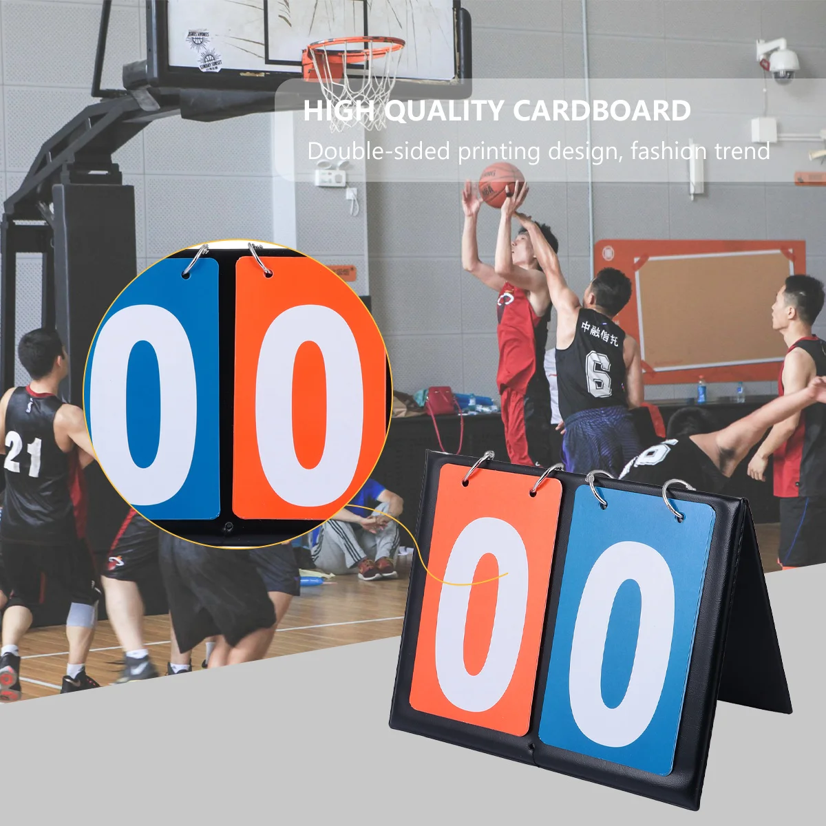 Baseball Scoreboard Flip Card Drainage Basket Basketball Double Sided for Sport