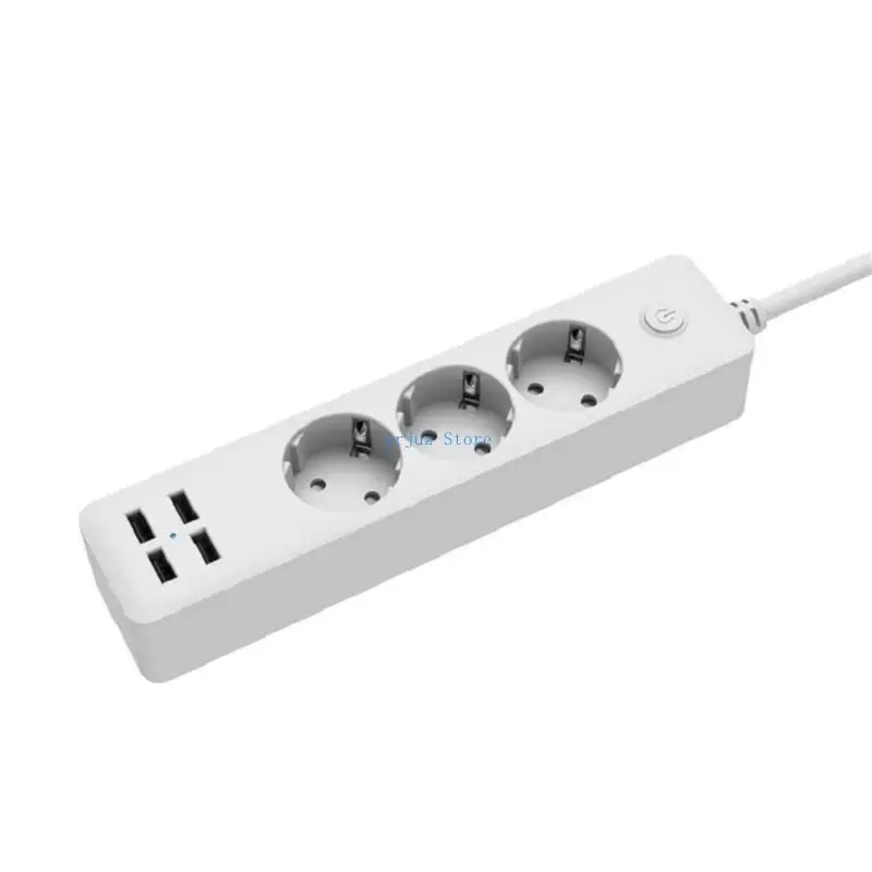 

583D Durability Power Strips 4 USB Charging Extension with Overloads Protections