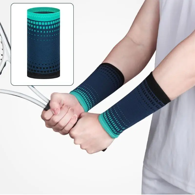 

PXPF Sports Bracer Outdoor Knitted Wristband Wrist Strap Basketball Fitness Weightlifting Wrist Support Brace Wraps Guard