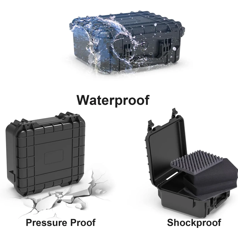 Sponge Tool Box Equipment Case with Foam Buffer Protection Toolbox Waterproof Plastic Hard Case Tool Box Pelican Case Suitcase