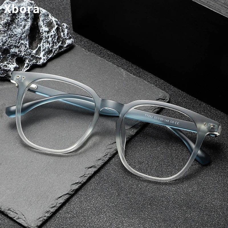 

Xbora Retro TR90 Square Eyeglass Frame Unisex Myopia Frame Optical Prescription Women Men Frosted Eyeglasses WOT7263