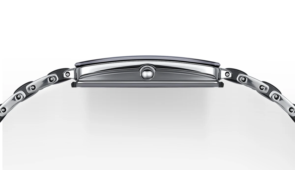 BERNY Keramikuhren für Herren, Kalender, lässige rechteckige Quarzuhr, luxuriöse Diamant-Armbanduhr im Vintage-Stil – Detail 5