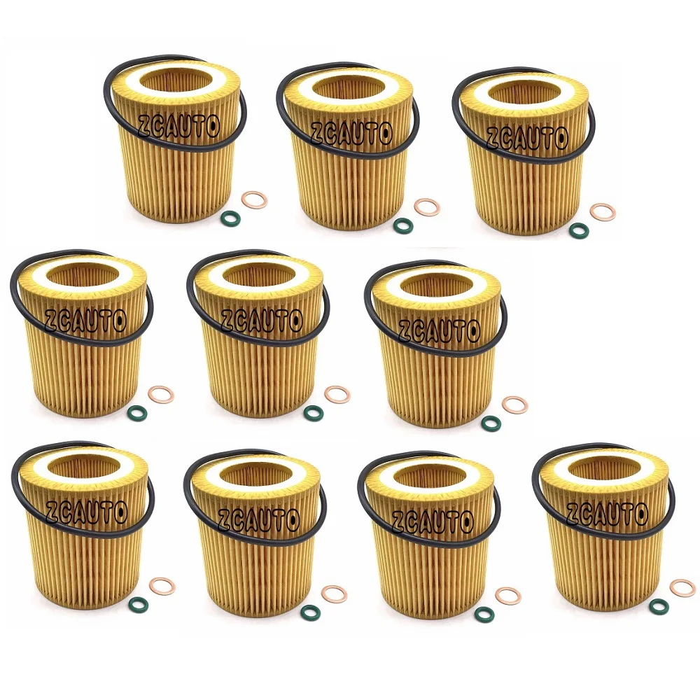 10X Engine Oil Filter HU816X 11427541827 11427566327 For BMW E60 E70 E71 E82 E88 E90 E92 E93 E60 328i 325i 740i X3 X6 Z4 3.0L