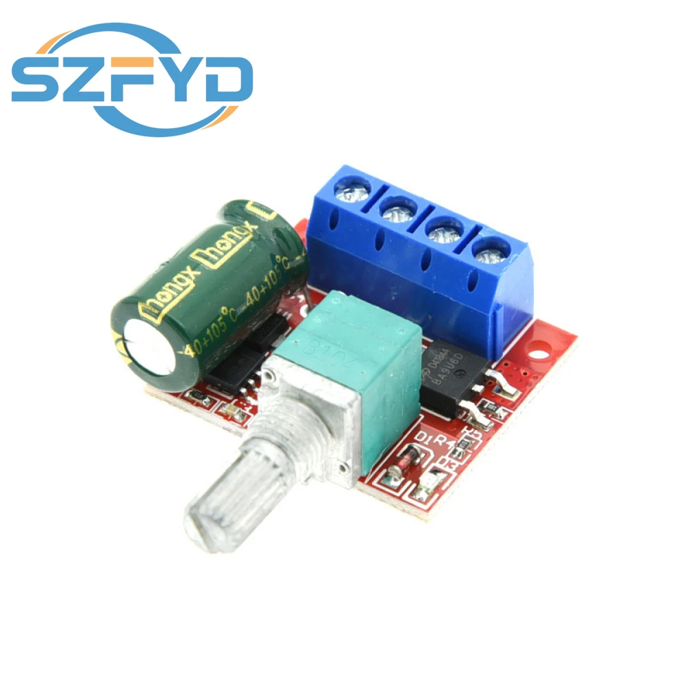 Mini controlador de velocidad motor DC PWM 12V 90W regulable