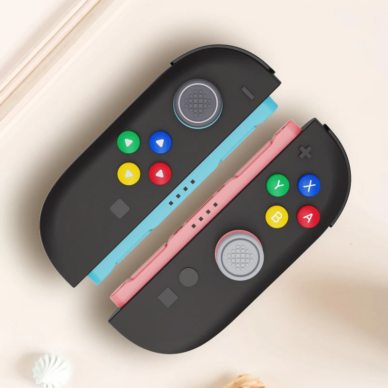 Cute Circle D-Pad AKSW-329 Silicone Thumb Grips Set for Switch 2,ABXY Key Buttons Sticker,Joystick Cover Caps For Switch 2 image 5