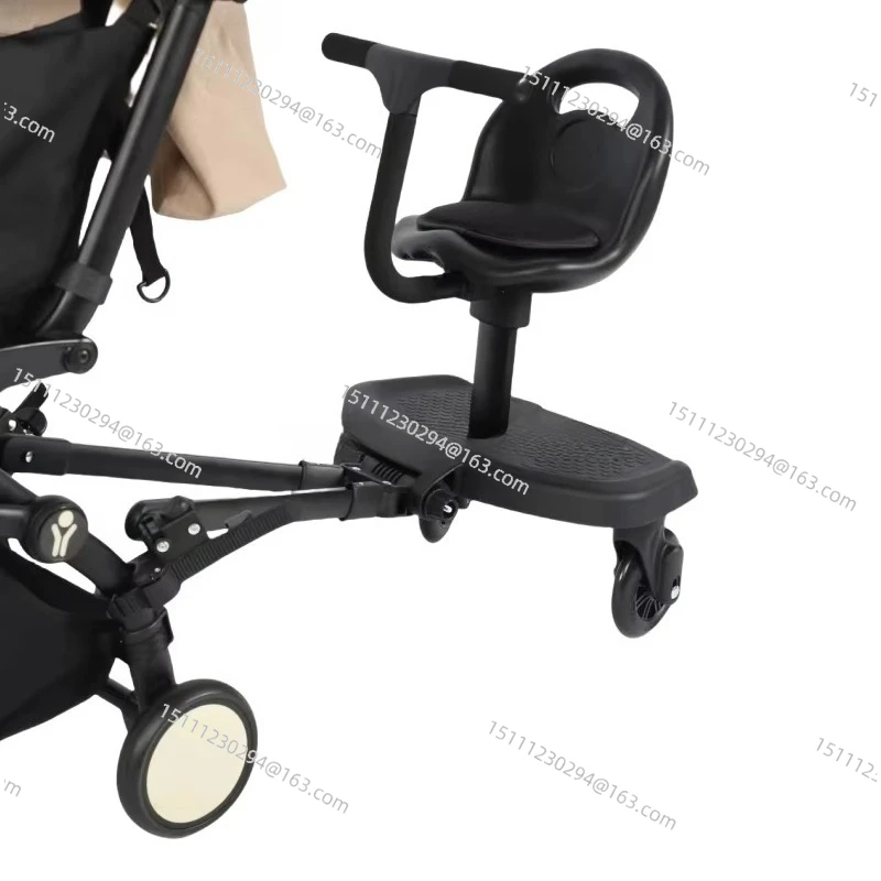 Innovative Baby Stroller Add - on: Auxiliary Pedal & Seat Combo for Hassle - Free Outings with Two Kids