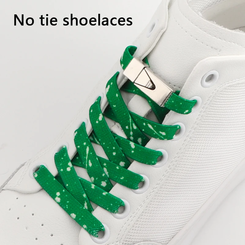 New Elastic Shoelaces Flat Colorful Precision Compilation No Tie Shoe Laces Children And Adults Leisure Sports Lazy Shoes Lace