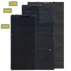 18V Flexible Solar Panel 50W 100W 120W Monocrystalline 12 Volt PV Panel Solar Charger for light home Lithium lead acid battery