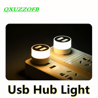 USB Mini Light Small Gadgets Hub 2Ports Plug And Play Bedroom Night Reading Looking Eye Protection Book Lamps LED Desk Lighting