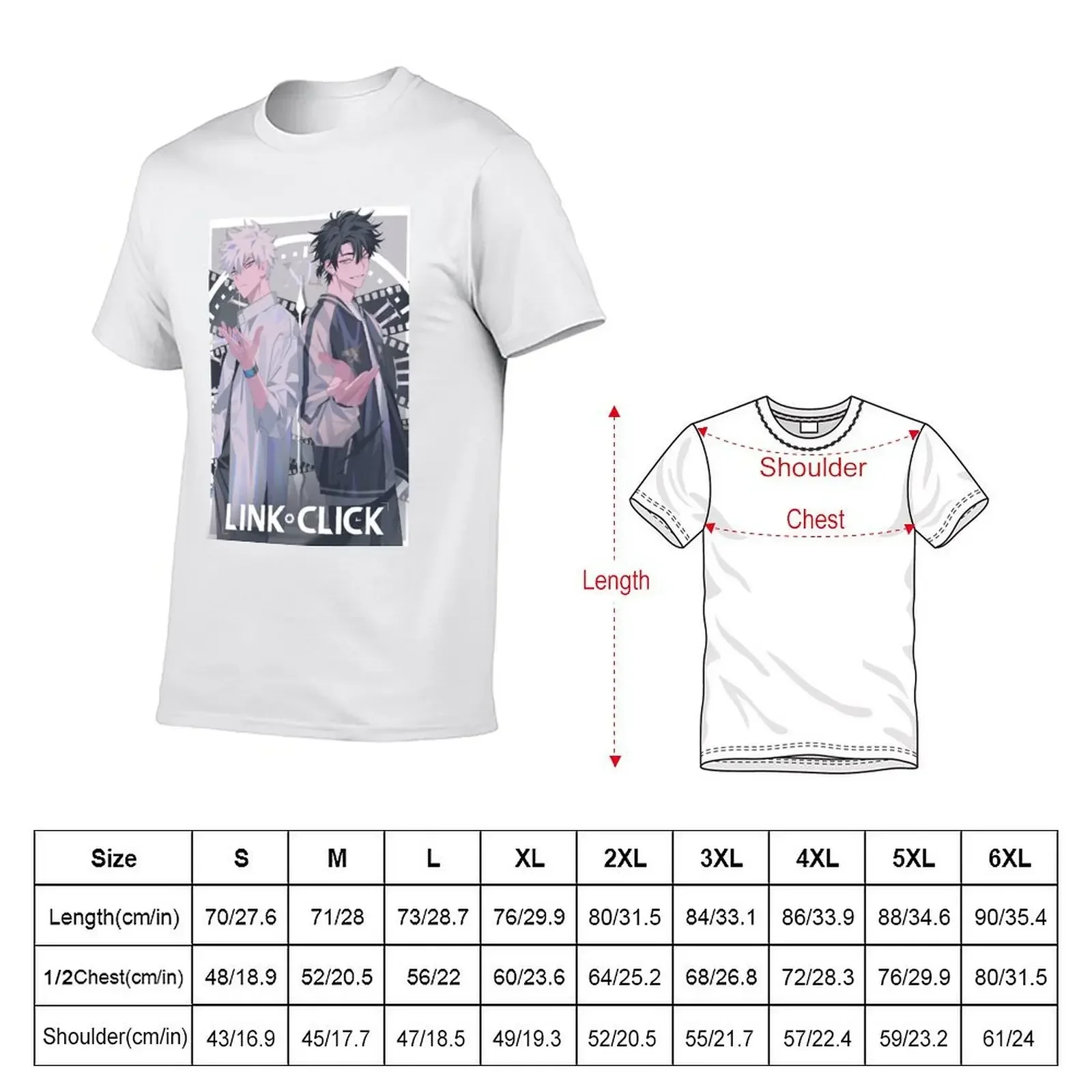 Link click T-Shirt plus size tops anime clothes blacks anime tshirt designer t shirt men