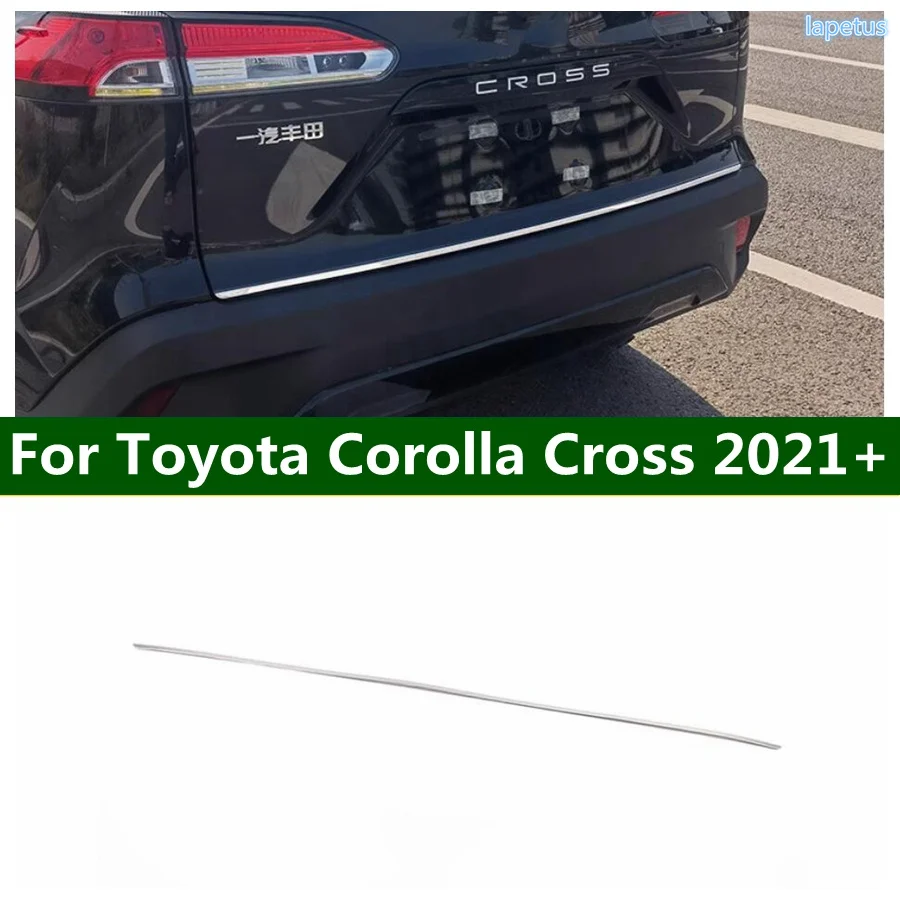 

Steel Rear Trunk Tailgate Door Decoration Strip Cover Trim Stainless Steel Car Accessories For Toyota Corolla Cross 2021 - 2024