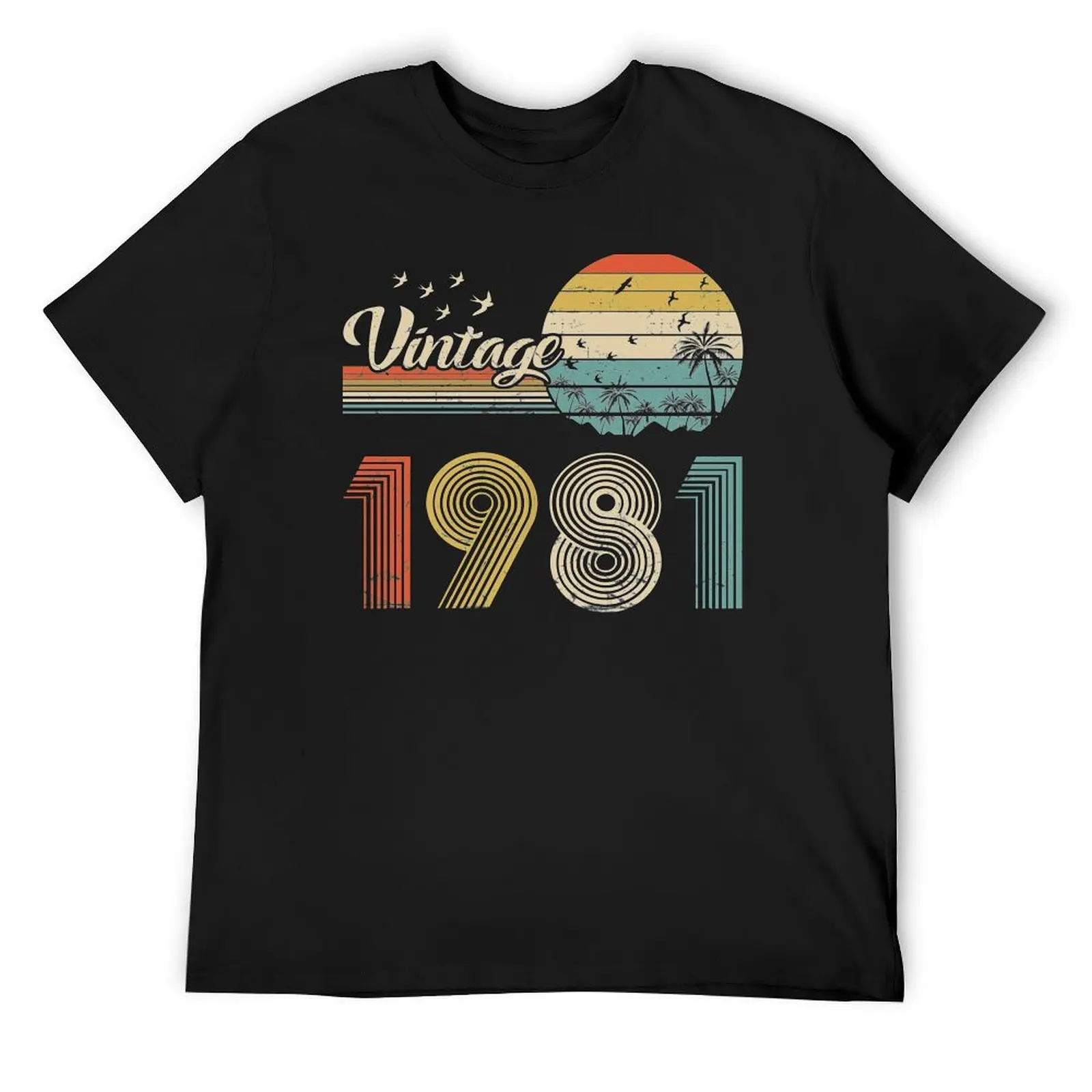 

Vintage 1981, Born in 1981 Birthday Retro Design,40th Birthday Gift, 40 Years Old T-Shirt tops black t shirts for men