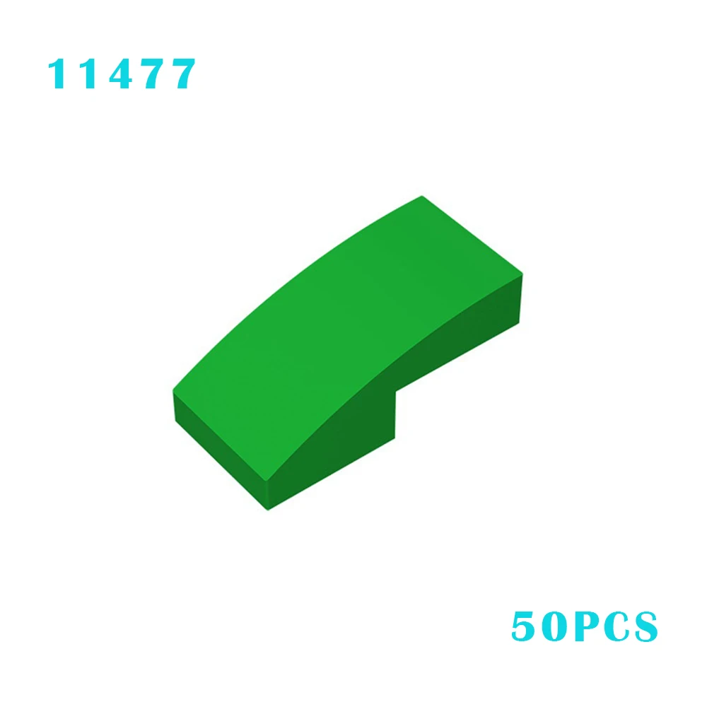 50 Stück 11477 gebogene 2x1-Steine für DIY-Bauprojekte, Sammlungen, modulares Spielzeug für technische MOC-Sets, Weihnachtsgeschenke