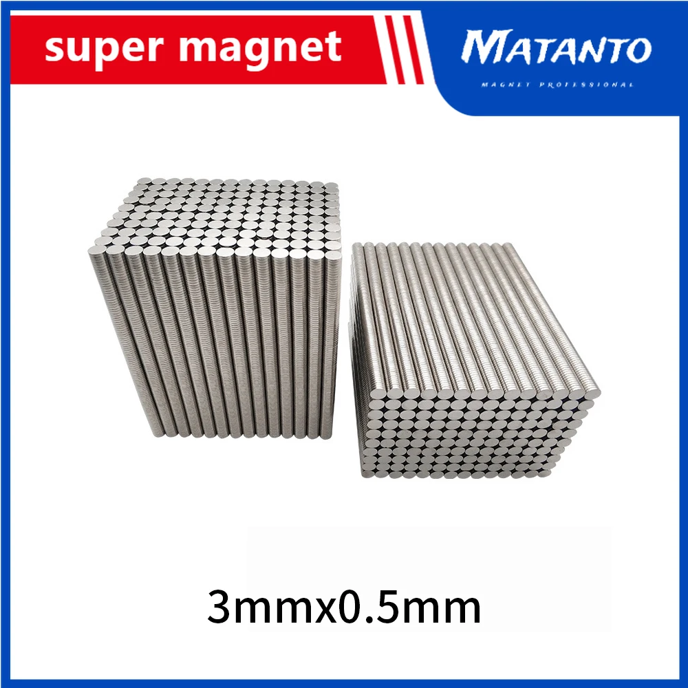 100-5000Pcs Mini Small N35 Round Magnet 3x0.5 mm Neodymium Magnet Permanent NdFeB Super Strong Powerful Magnets Fashion Magnet