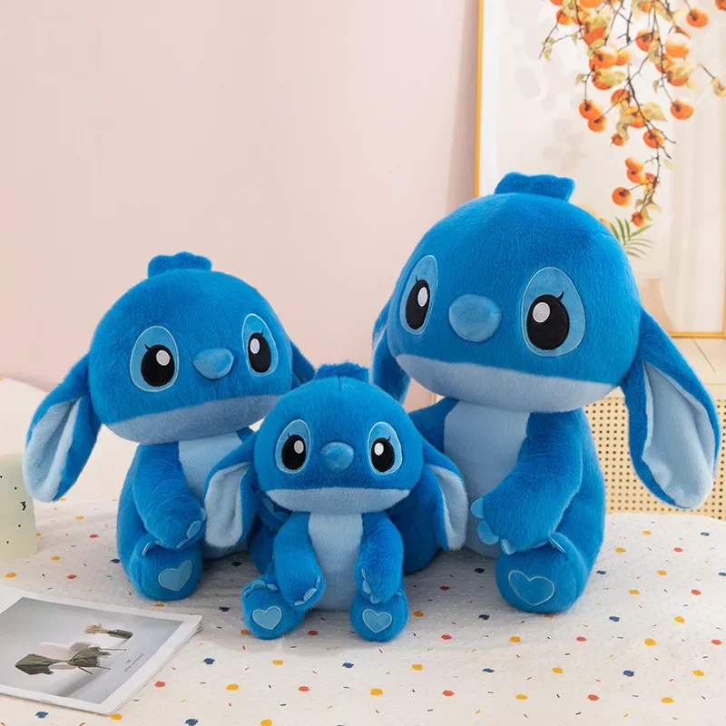 

Disney Lilo & Stitch плюшевые игрушки синий Kawaii аниме плюшевые куклы Stitch мягкая подушка мягкая 25-45 см подарки на день рождения для детей