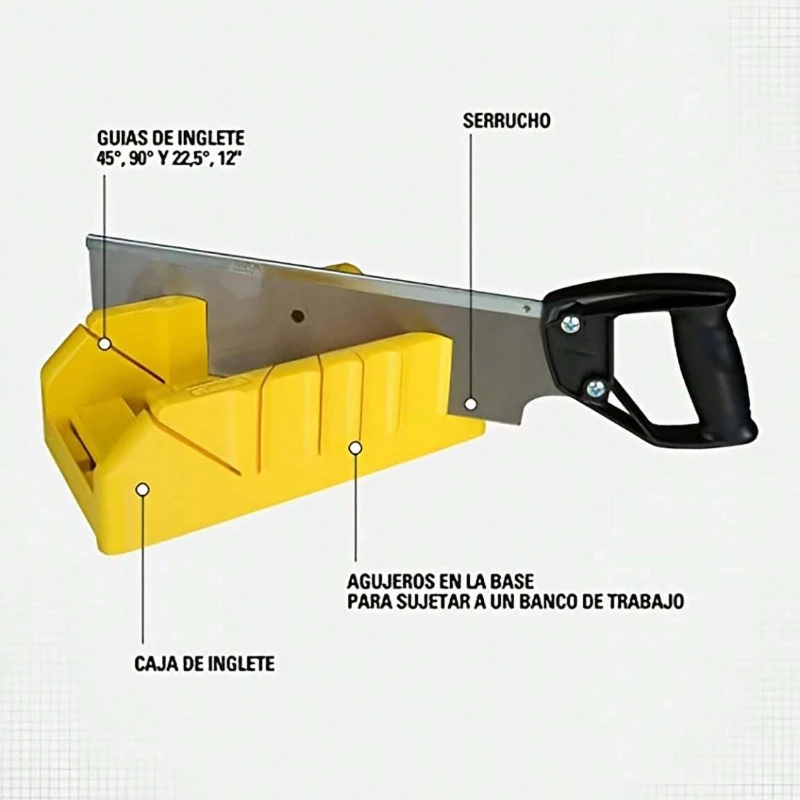 22.5/45/90 Degree 1pc Wood Cutting Clamping Miter Saw Box Woodworking Angle Cutting For Carpente