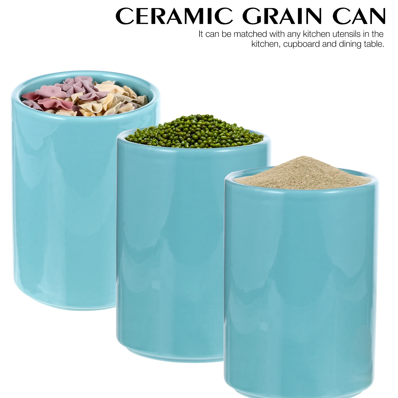 

Ceramic Sealed Storage Jar Moisture Proof Airtight Kitchen Container For Coffee Tea Sugar Seasoning Household Cereal Holder Food