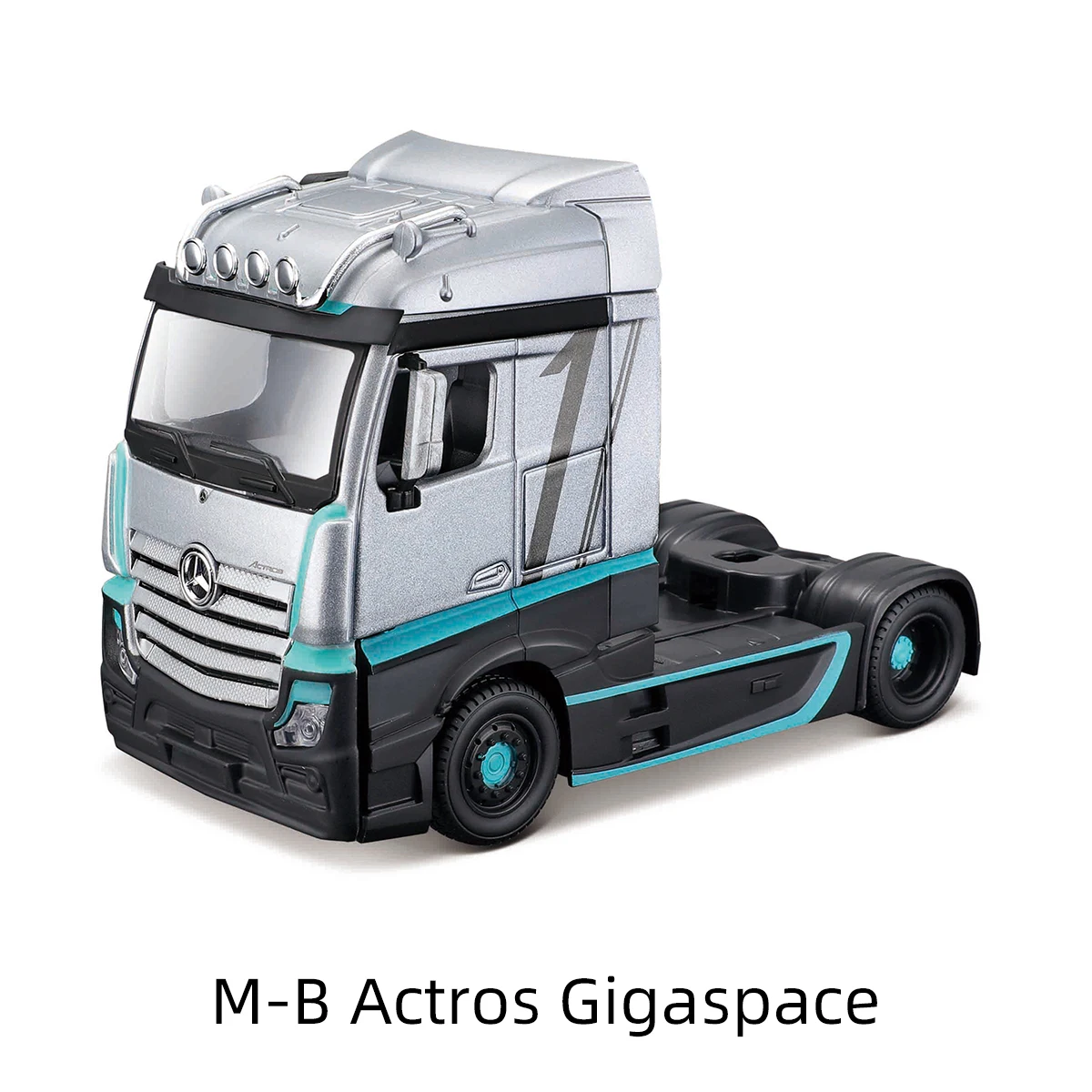 Bburago 1:43 Mercedes-Benz Actros GigaSpace 4X2 Heavy Tractor Truck Head Red Die Cast Collectible Hobbies Motorcycle Model Toys