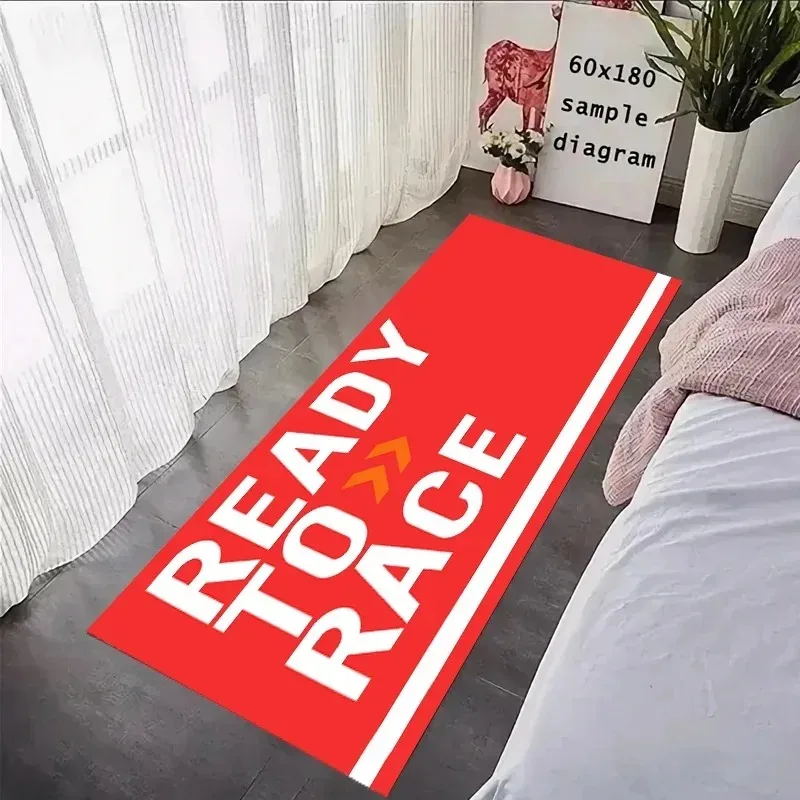 Ready To Race Motorcycle Carpet Runner Mat Racing Cool Moto Display Motorcycle Display Hallway Anti-slip Mat Home Decoration