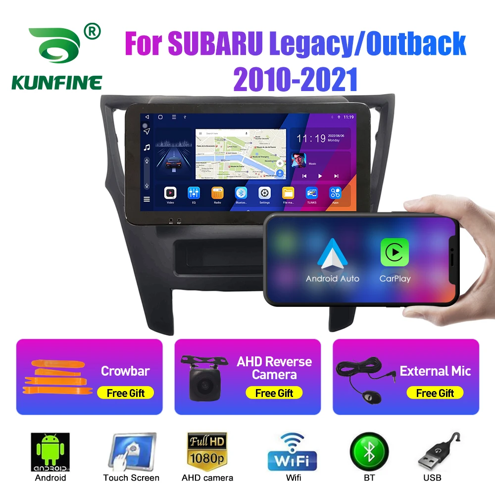 

10,33-дюймовый автомобильный радиоприемник для SUBARU Legacy/Outback 2010-2021, 2Din, Android, автомобильная стереосистема, DVD, GPS-навигационный плеер, QLED-экран Carplay