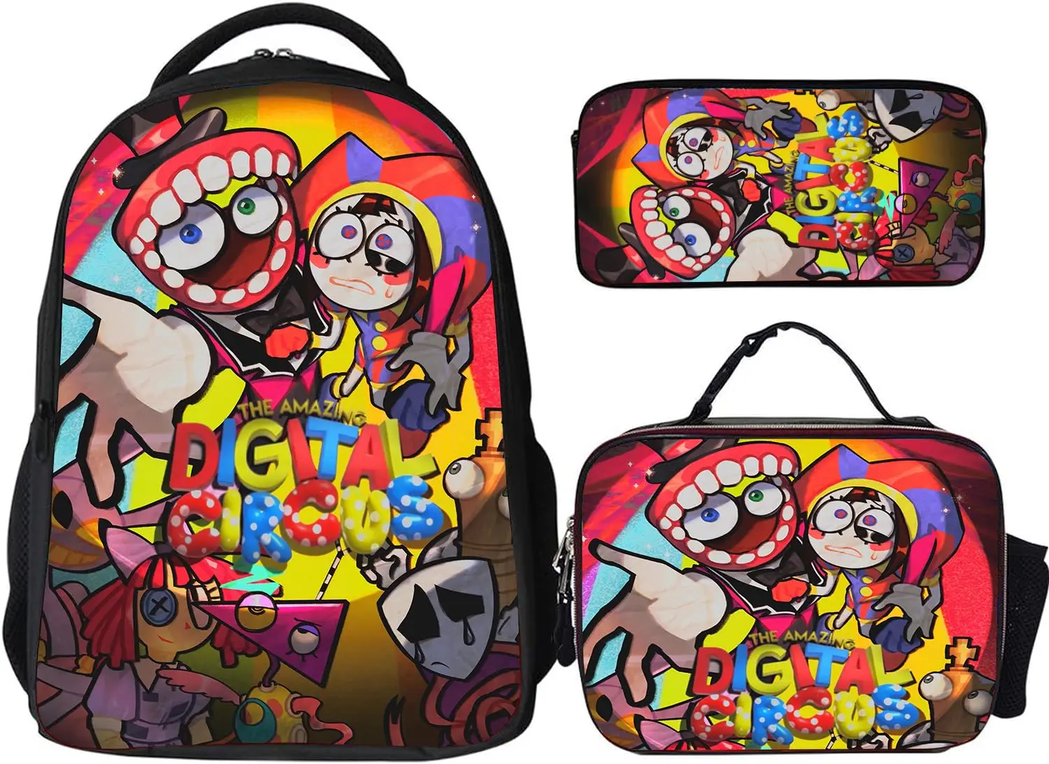 3 piece for Anime Backpacks for Kid Toddler Boys Girls Schoolbag for Back to School Teens Elementary Middle School Bookbag 15