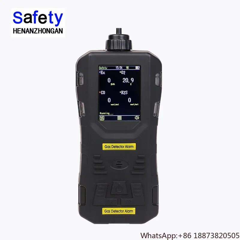 multi-gas detector, 0-100PPM NH3 H2S CH4S gas leak monitor device, 4 gas detector