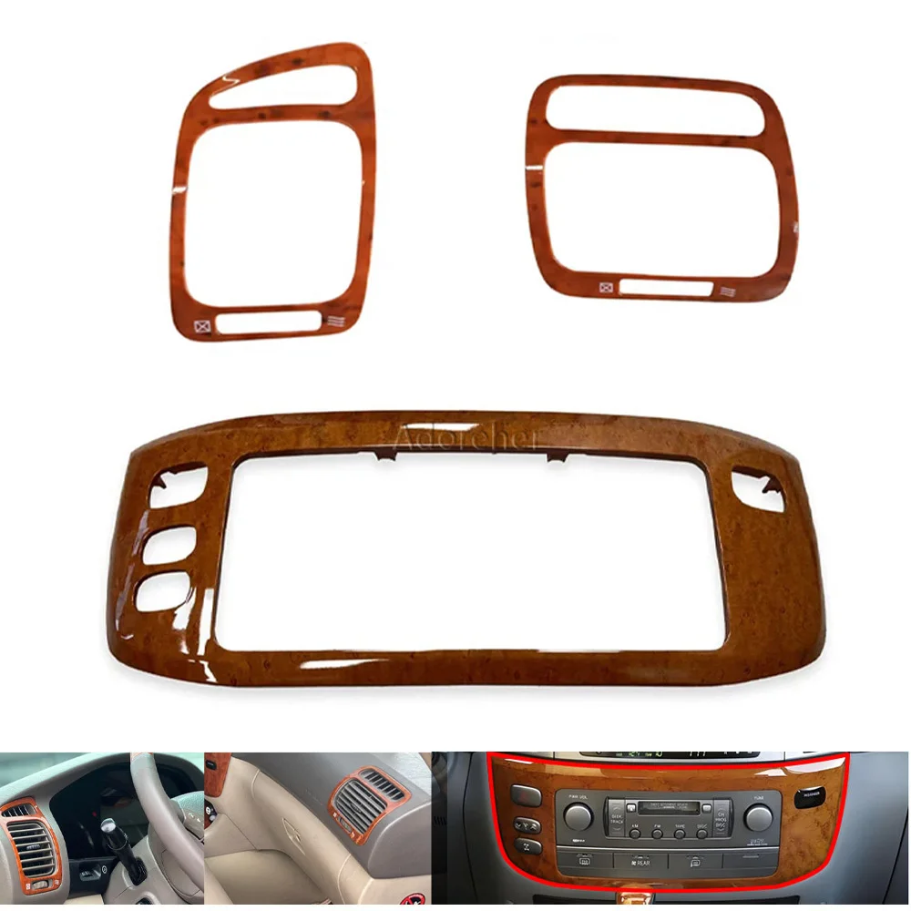 Car Left Right Central Control Panel Frame AC Heat Air Vent Car Radio Fit for Lexus LX470 1998-2007 Car Accessories