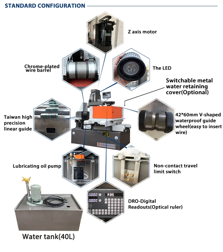 آلة قطع عالية الجودة سريعة آلة قطع الأسلاك باستخدام الحاسب الآلي Edm Dk7740 سلك قطع سلك Edm #3