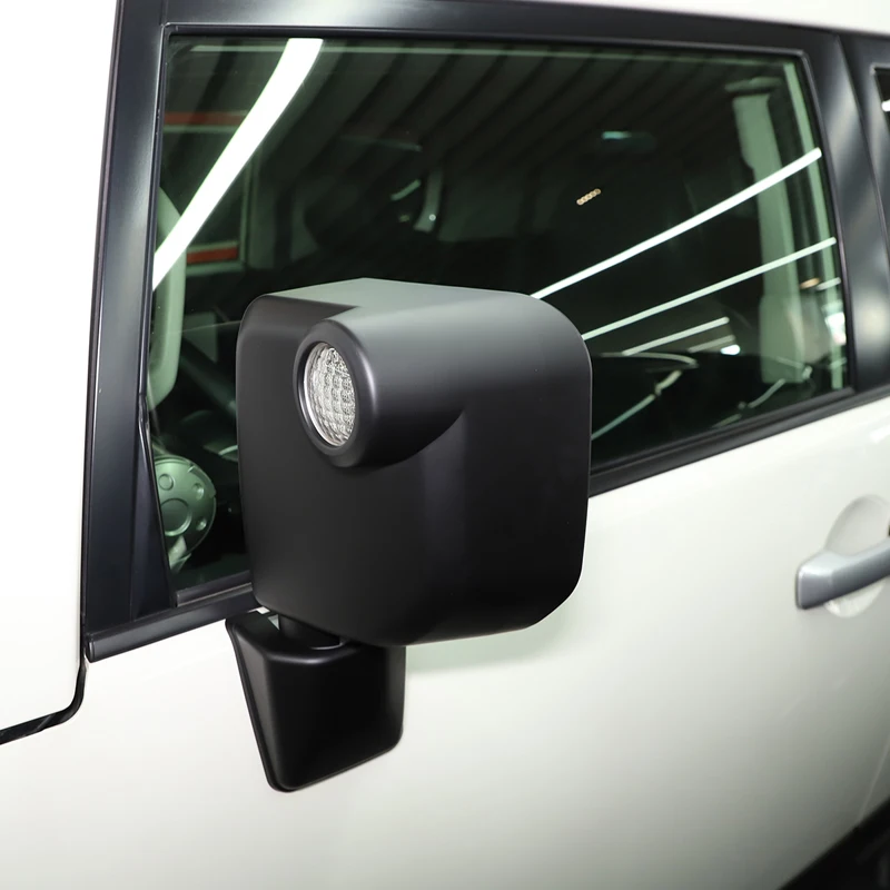NEW ! ! ! For Toyota FJ Cruiser 2007-2021 ABS Carbon Fiber/Silver Car Exterior Mirror Cover Decorative Sticker Auto Accessories