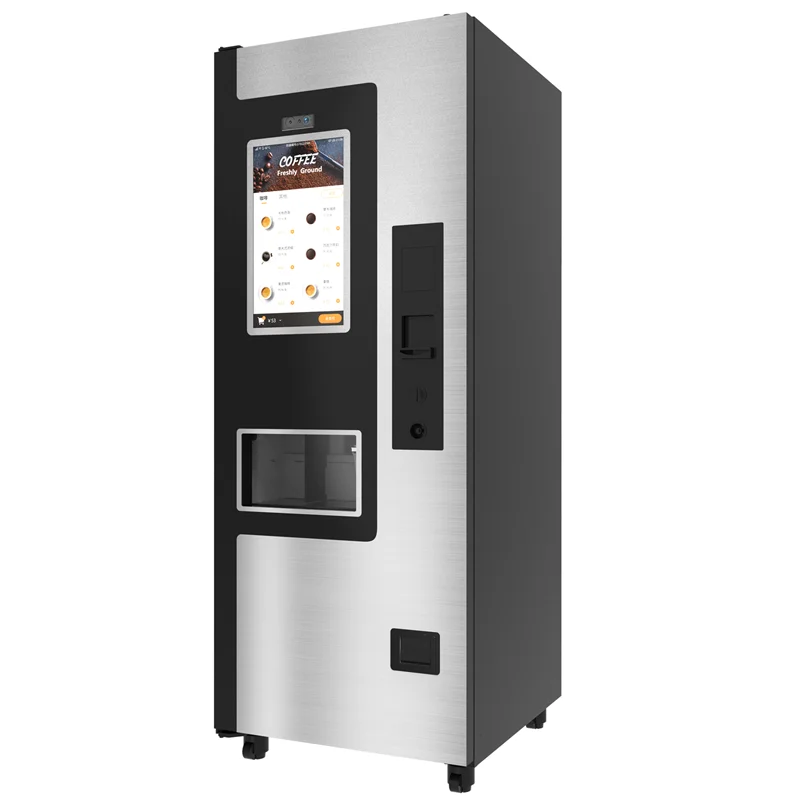 Touch Screen Juice Milk Tea Drinks Coffee Vending Machine Distributor Automatic Ground Coffee Makers Grinder Vendor Machine