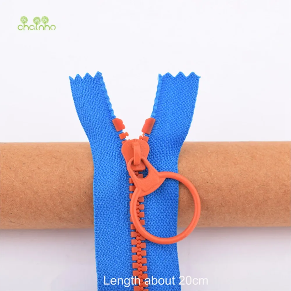 Chainho-Close-End Zipper Resina, Anel Cabeça, DIY Sacos De Costura, Carteira, Bolsa, Artesanato Ginástica, 5 Tipos de Comprimento, 5 Pcs