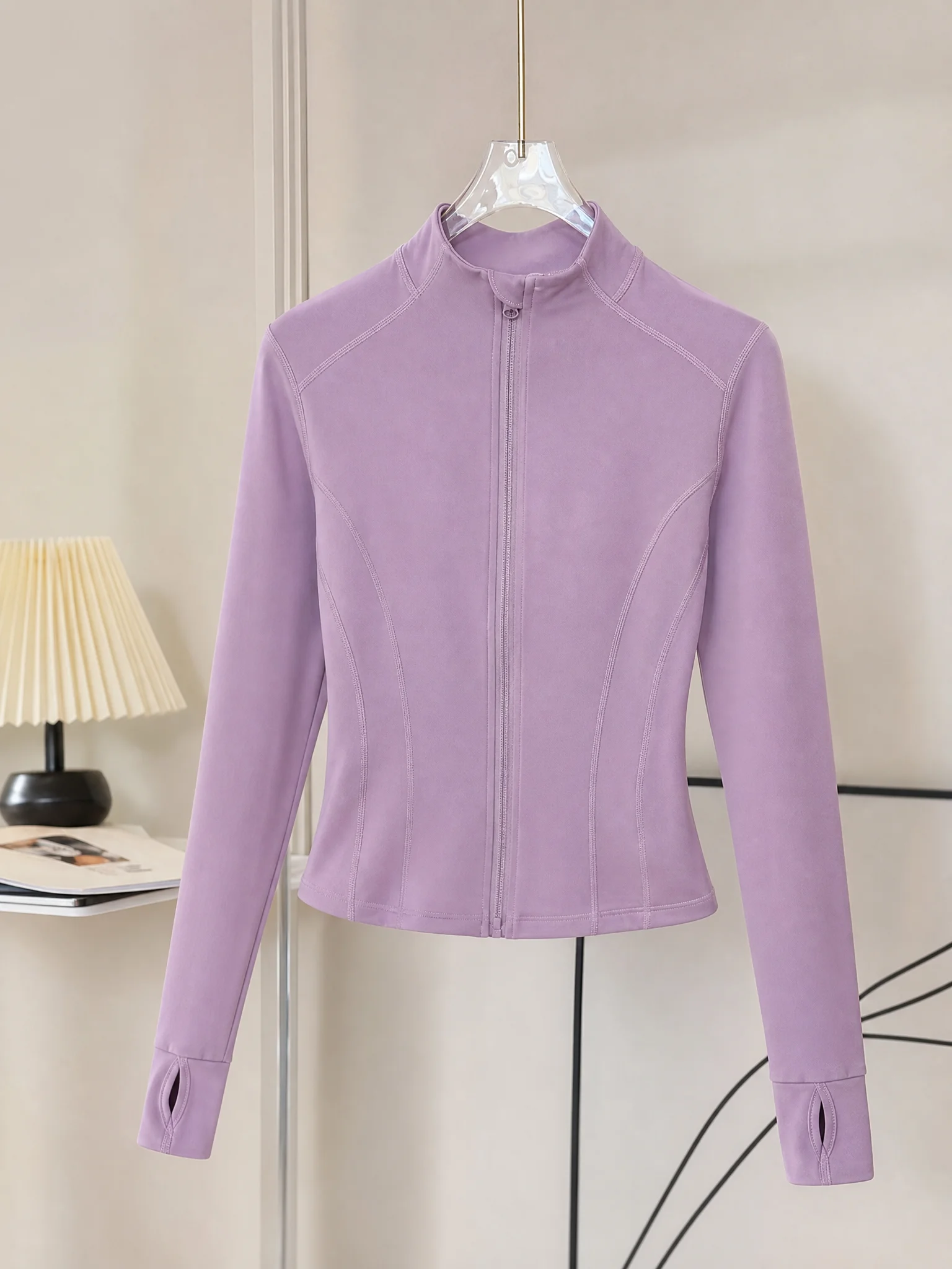 Pilates & Yoga Vida - Jaqueta esportiva feminina com zíper, roupa