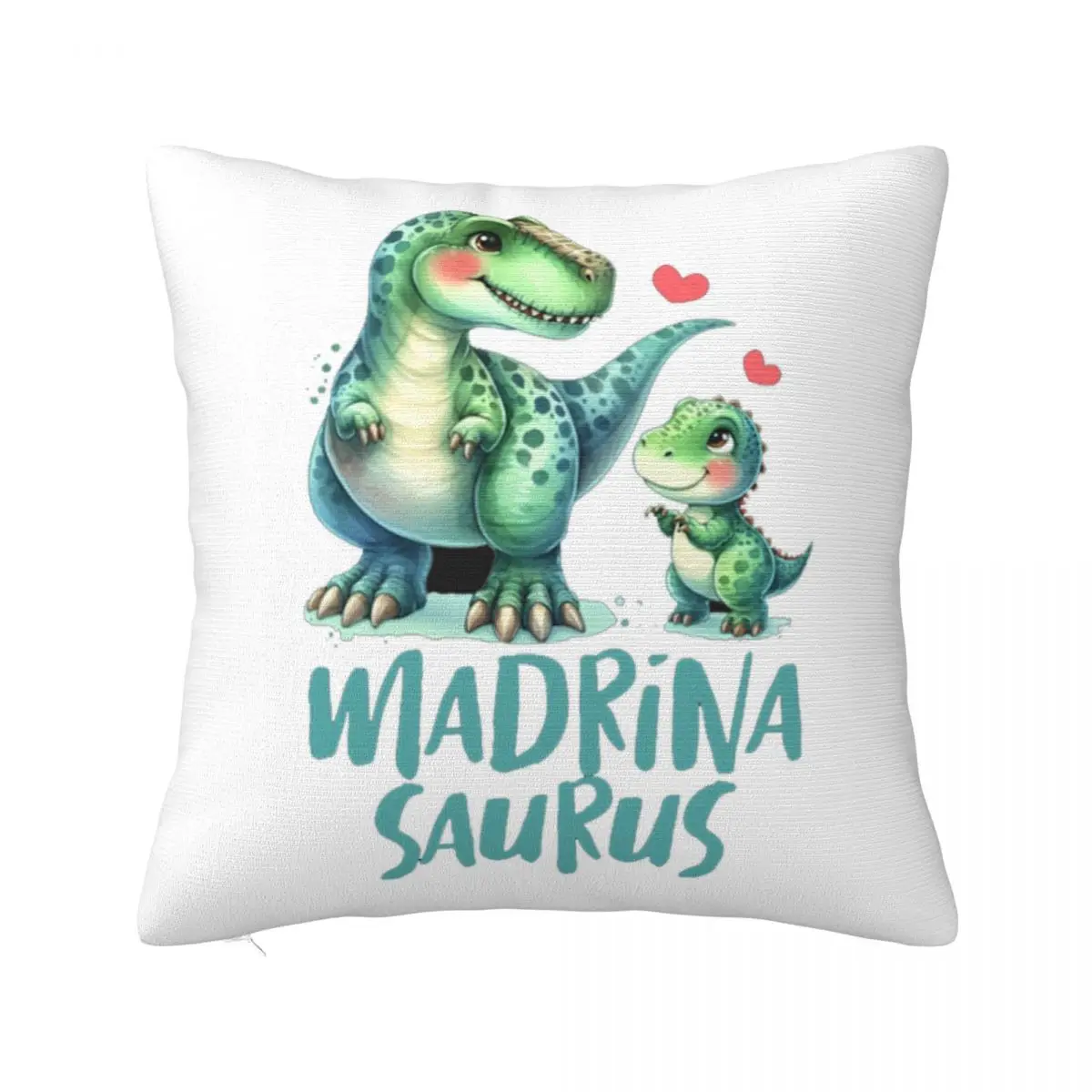 Spanish Godmother Madrina Dinosaur Saurus Square Pillowcase Pillow Cover Cushion Zip Decorative Throw Pillow for Home Sofa