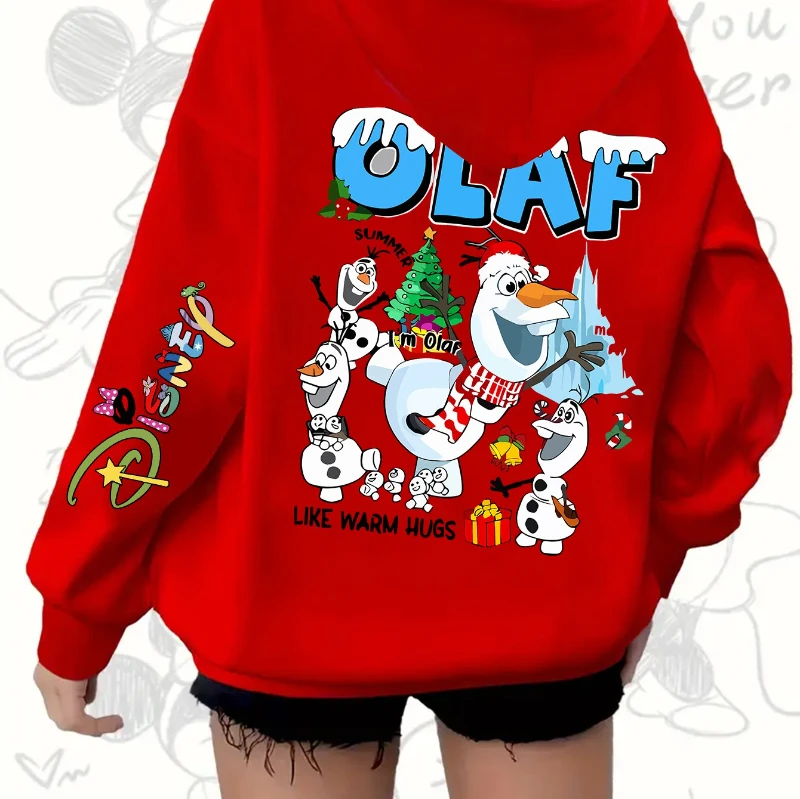 Disney ha autorizzato il simpatico design con motivo Snow Treasure per felpe con cappuccio da donna: comode capispalla autunnali e invernali