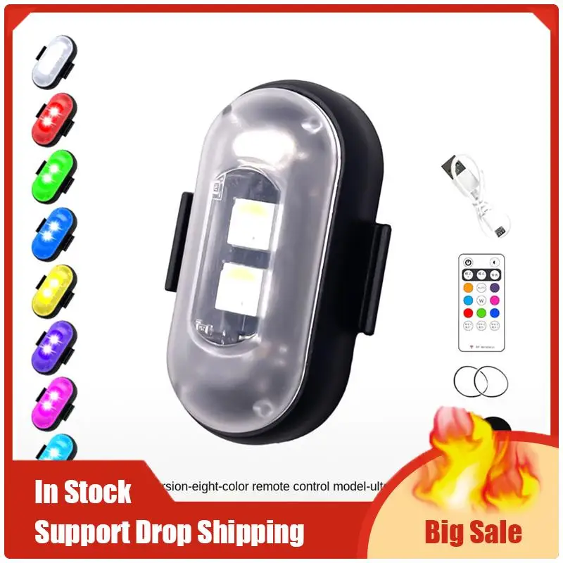 Лучшие предложения Мотоциклетная светодиодная сигнальная лампа Универсальный мини-сигнальный светильник Дрон с контроллером Стробоскоп 8-цветный индикатор