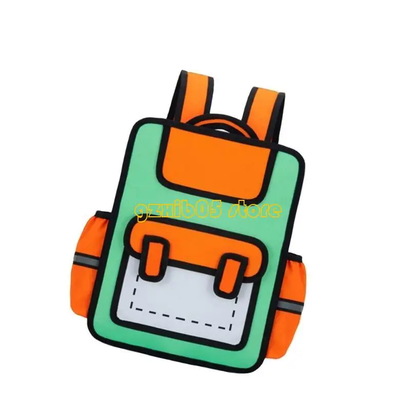

C9GE Cartoon Backpack School Bag Anime Book Bags for Kids School Supplies
