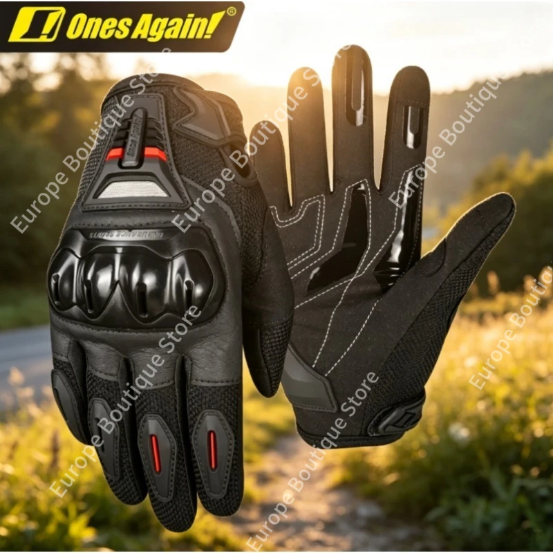 

2026 NEW Summer Motorcycle Gloves Men Full Finger Anti Fall Breathable Protective Motocross Racing Touring Gear for Biker