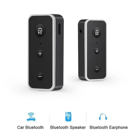 

2 IN 1 Bluetooth 5.0 Receiver 3.5mm AUX Car Stereo Audio Music Player with Microphone HandFree Wireless Adapter Support TF Card