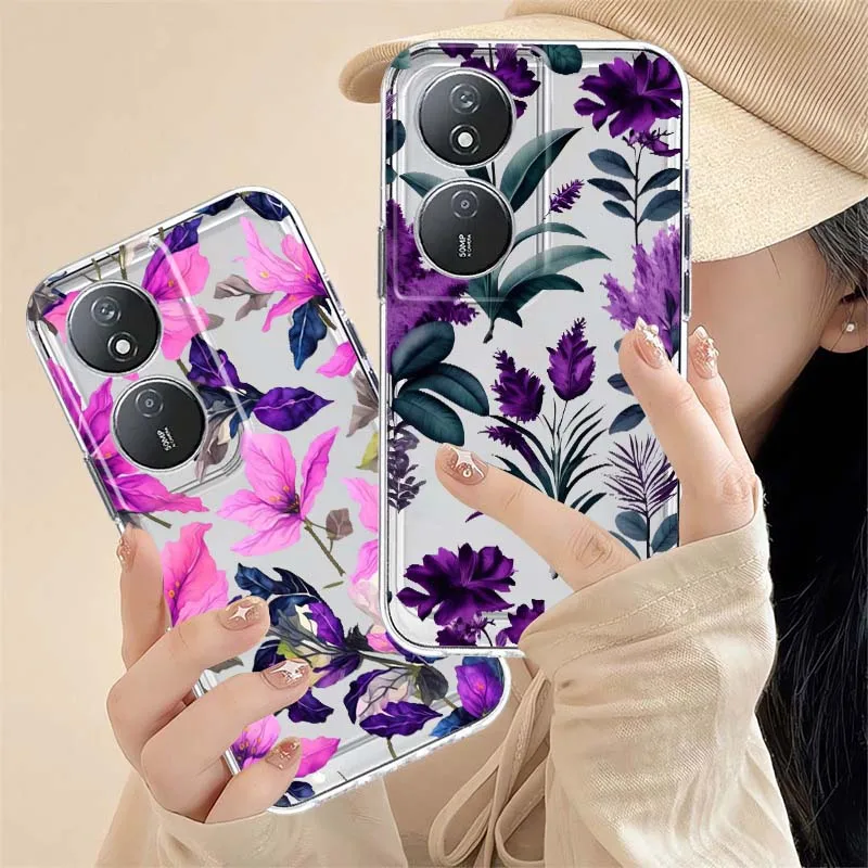 Capa de Telefone Roxa Lavanda Art For Honor Magic 8 7 6 5 4 3 400 200 100 90 80 70 50 9X Pro Flat GT Smart Lite