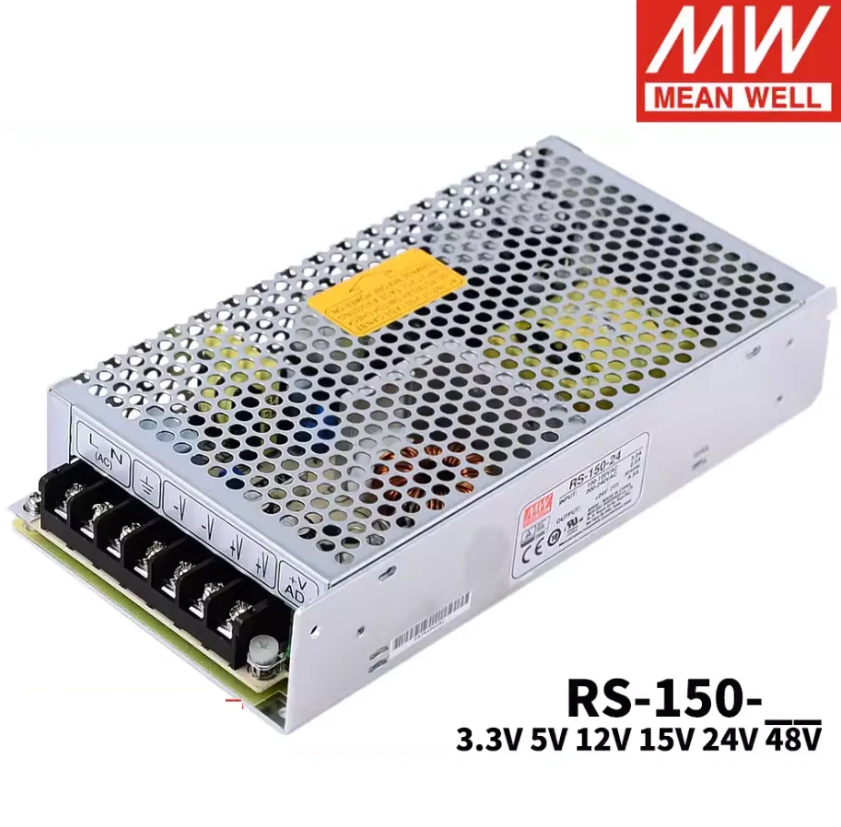 Original Mean Well Brand RS-35 RS-50 RS-75 RS-100 RS-150 Series 3.3V 5V 12V 15V 24V 48V Switching Power Supply