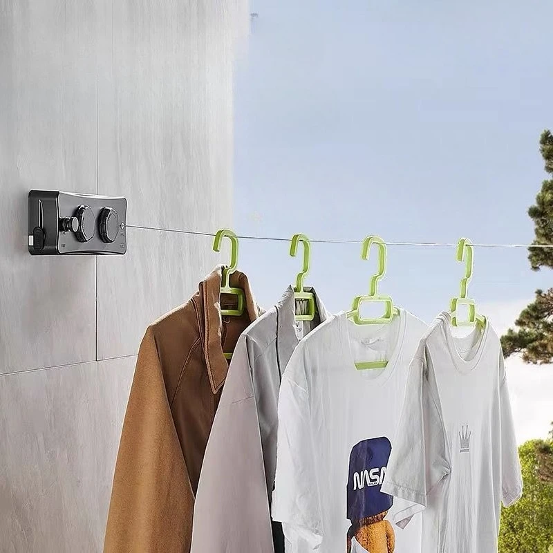 Retractable Clothes Line Dryer Home Laundry Hanger Punch-free Bathroom Balcony Telescopic Hanging Clothes Drying Artifact