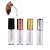 10 Pcs 1.2ML Lip Gloss Tubes Empty Transparent PE Plastic Balm Lipstick Mini Sample Cosmetic Container With Cap