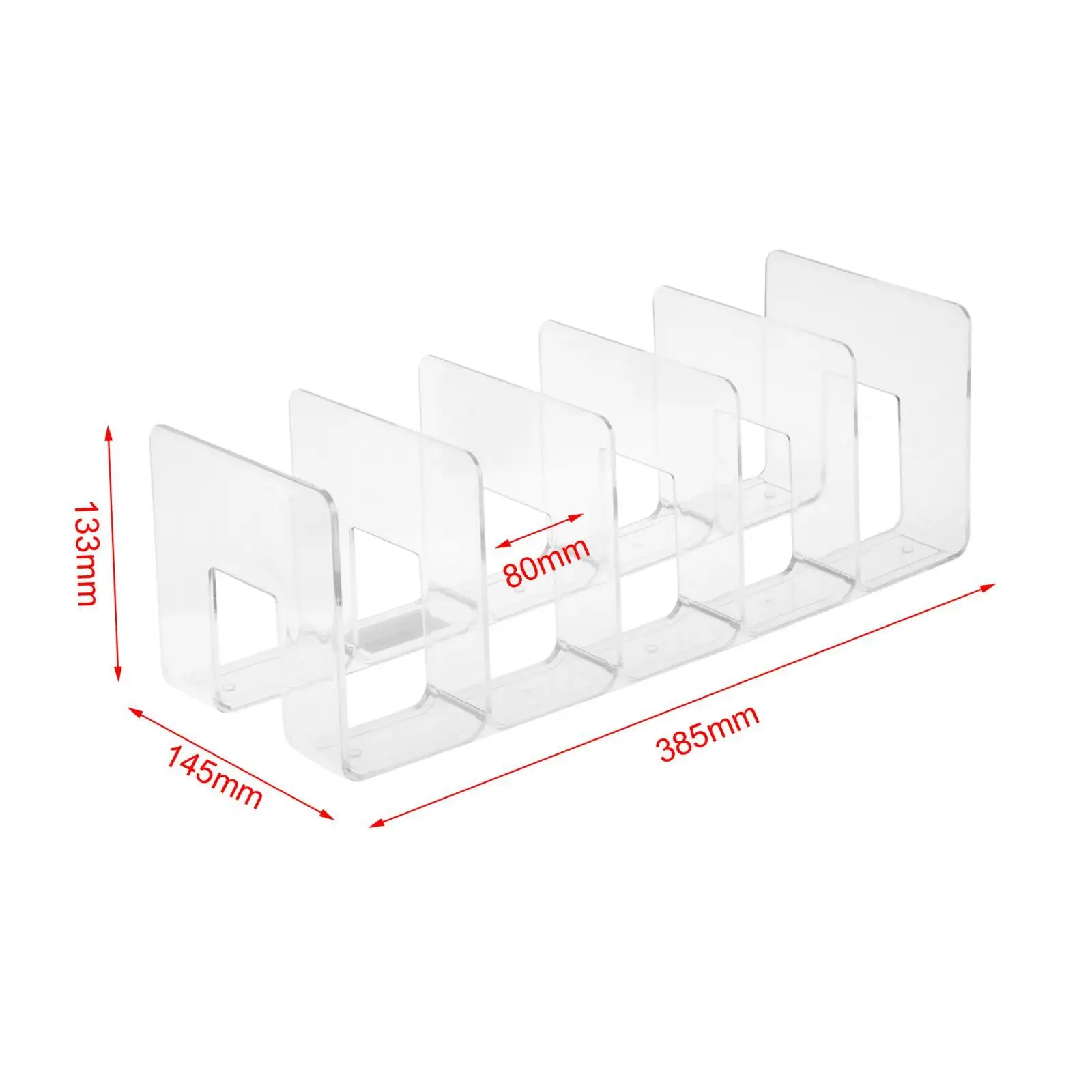Acrylic Desk Organizer Multifunction Bookcase Book Storage Book Stand Five Section for Study Room Office Desk Bookcase files