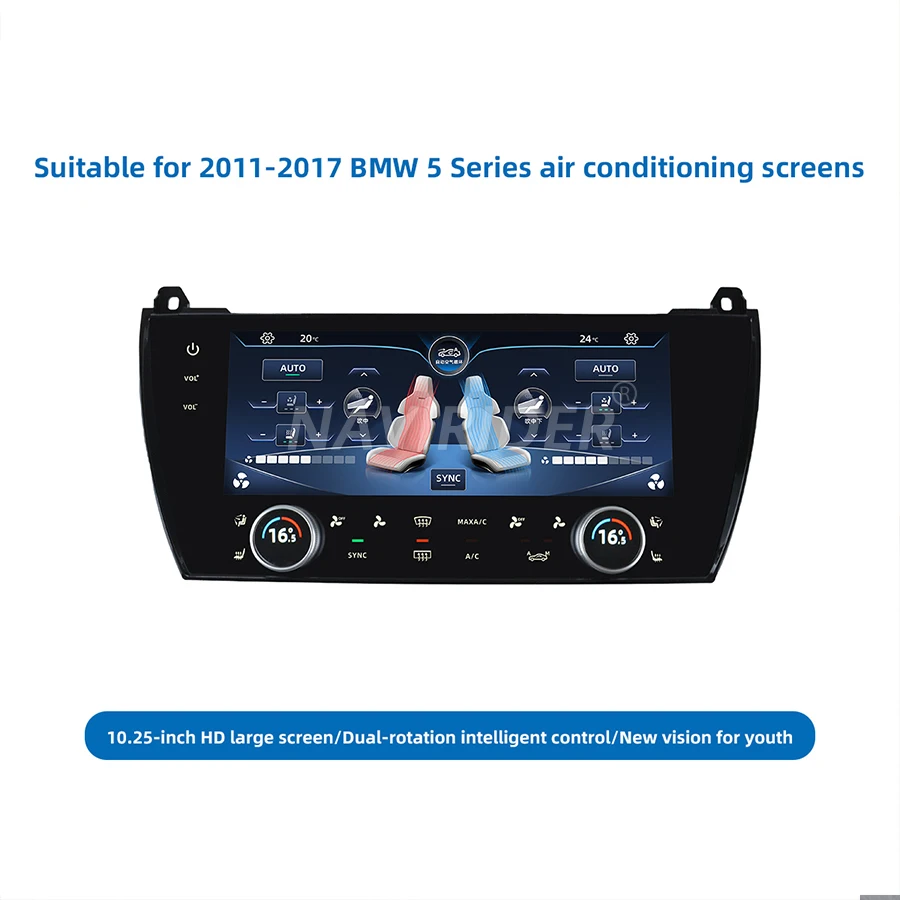 Touch Screen For BMW 5 Series 2011-2017 10.25 Inch Climate Control LCDLarge HD AC Panel Board Newest Generation Air Condition