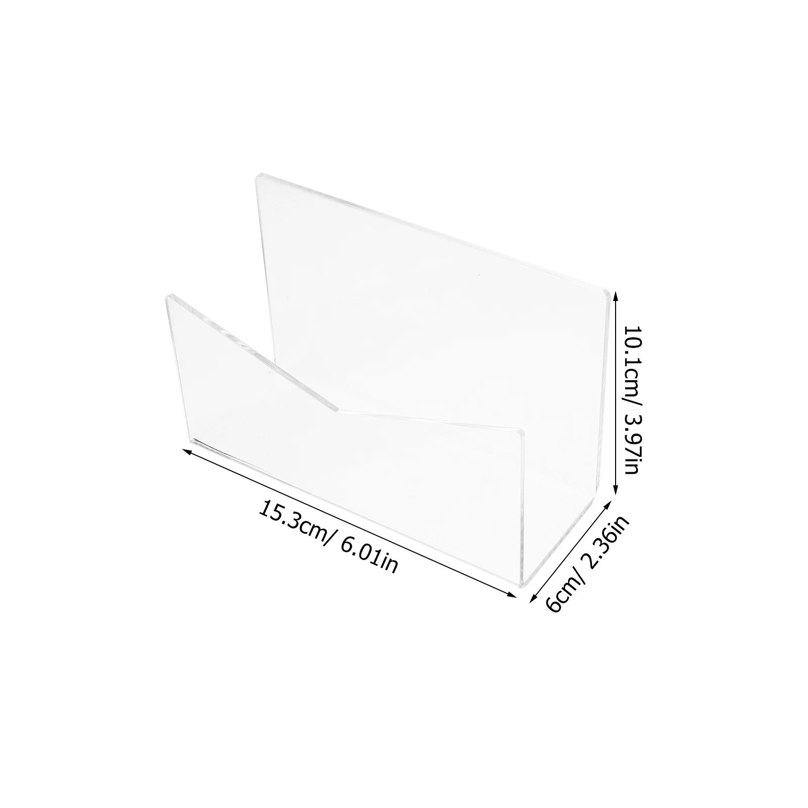 منظم بريد أكريليك لسطح المكتب، حامل رسائل شفاف، حواف مصقولة، زوايا مستديرة، فارز بريد المكتب، رف منظم