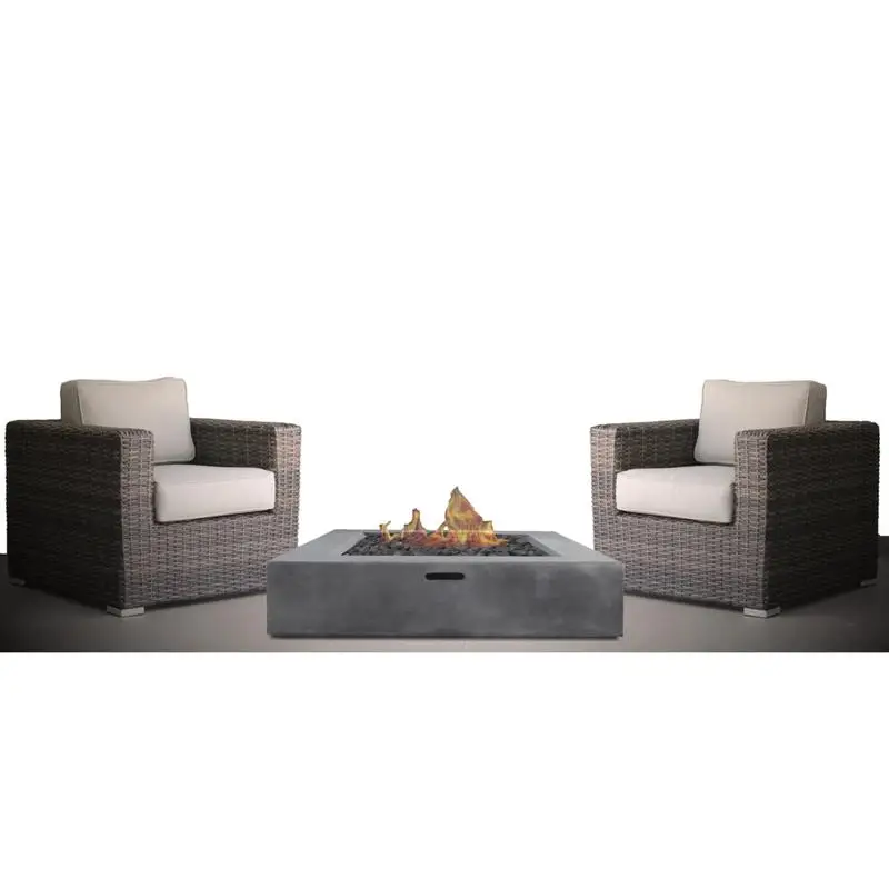 

3-Piece Rattan Patio Furniture Set with Cushions - Ready to Use Outdoor Seating