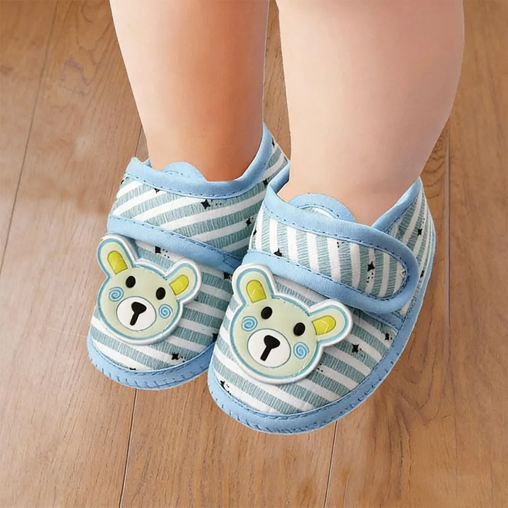 Cute Bear Baby Shoes Cartoon Newborn Boy Girl Shoes Soft Anti-slip Toddler Shoes Infant First Walker Shoes Toddler Footwear