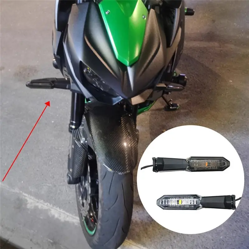 #50R (Black)Motorcycle LED Front and Rear Turn Signal Light Black,Automotive Parts & Accessories