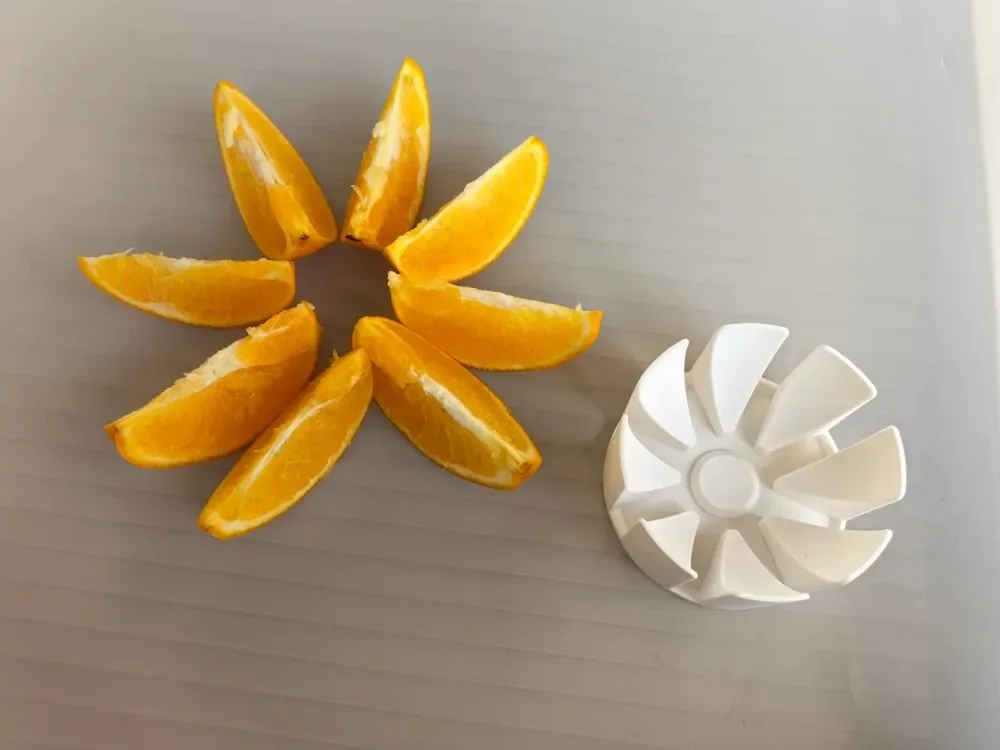 3D Printed Orange Slicer Kitchen Must Have Safe Tool With Non Slip Handle For Quick Easy Slicing Without Hurting Hands