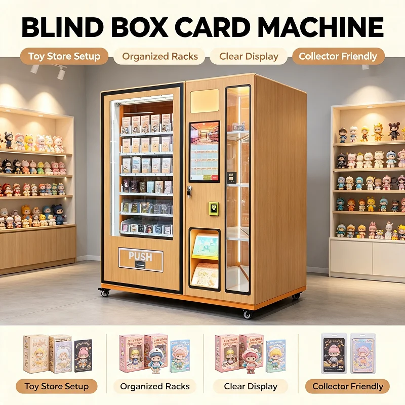 TCG Card Vending Machine Lucky Blind Box Dispenser Self-Service Vending Kiosk Outdoor Recreation Collectible Prize for Kids